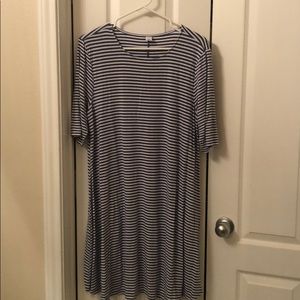 OLD NAVY light blue and white striped dress